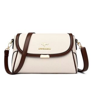 حقيبة كتف صغيرة جلدية عالية الجودة للنساء ، أحادية اللون ، حقائب رسول جديدة مع ستراديزاينر ، حقيبة كروس بودي