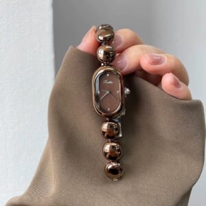 CILOA 2025 ساعة فنية نسائية جديدة على شكل سوار - مظهر عالي، كوارتز مقاوم للماء